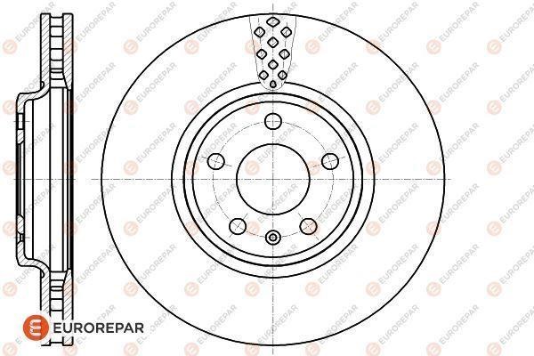 Eurorepar 1622807780 Front brake disc ventilated 1622807780