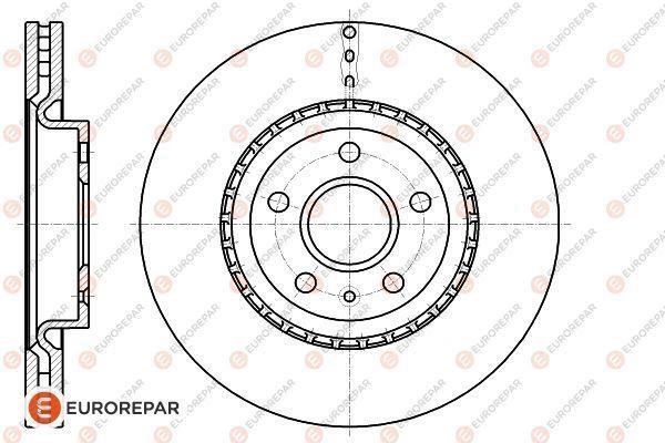 Eurorepar 1622807980 Ventilated brake disk, 1 pc. 1622807980
