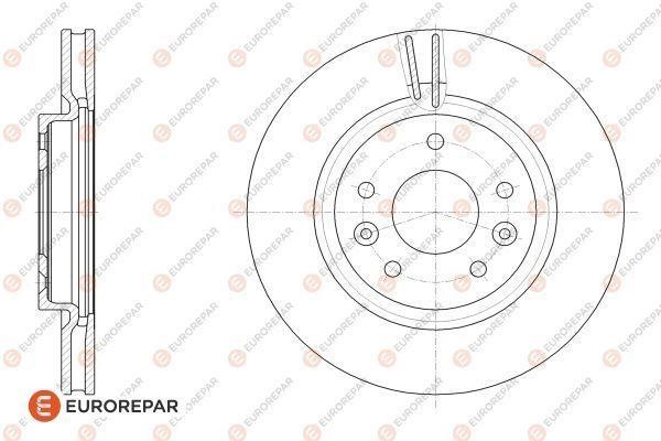 Eurorepar 1622808580 Ventilated brake disk, 1 pc. 1622808580