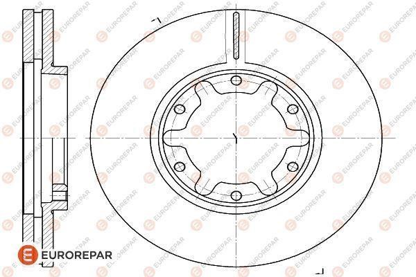 Eurorepar 1622810280 Front brake disc ventilated 1622810280