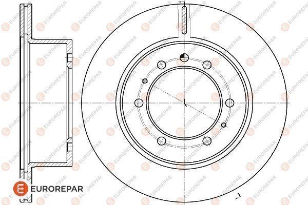 Eurorepar 1622810380 Rear ventilated brake disc 1622810380