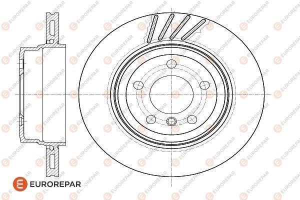 Eurorepar 1622811480 Rear ventilated brake disc 1622811480