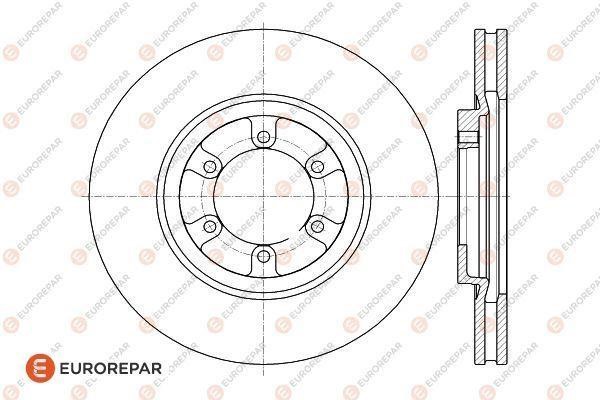 Eurorepar 1622812180 Ventilated brake disk, 1 pc. 1622812180
