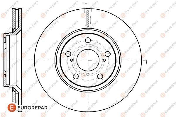 Eurorepar 1622812580 Front brake disc ventilated 1622812580