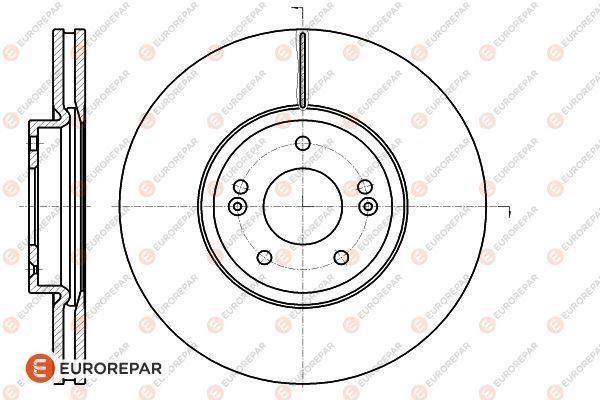 Eurorepar 1622813280 Front brake disc ventilated 1622813280