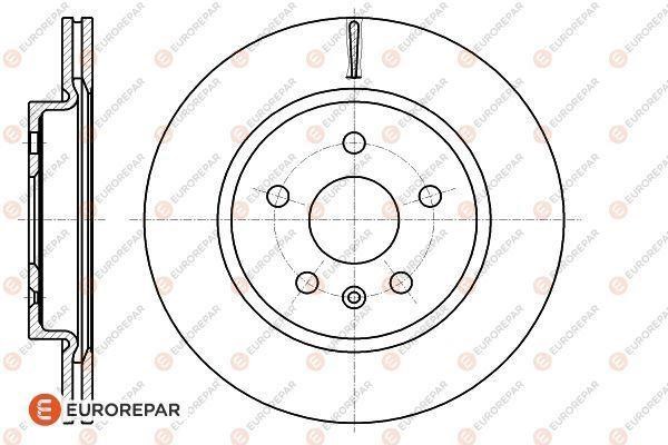 Eurorepar 1622813680 Ventilated brake disk, 1 pc. 1622813680