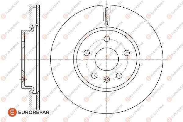 Eurorepar 1622813780 Ventilated brake disk, 1 pc. 1622813780