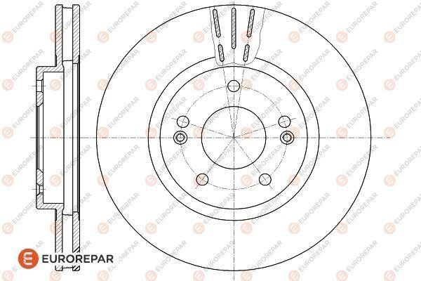 Eurorepar 1622815780 Front brake disc ventilated 1622815780