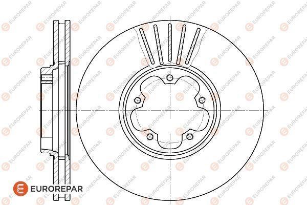 Eurorepar 1622815880 Front brake disc ventilated 1622815880