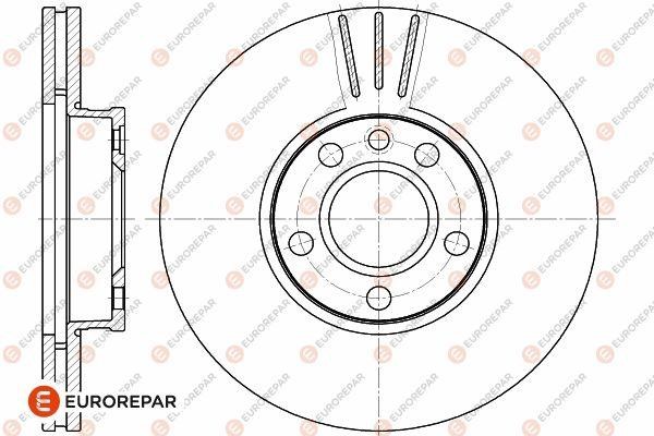 Eurorepar 1642750380 Brake disc, set of 2 pcs. 1642750380