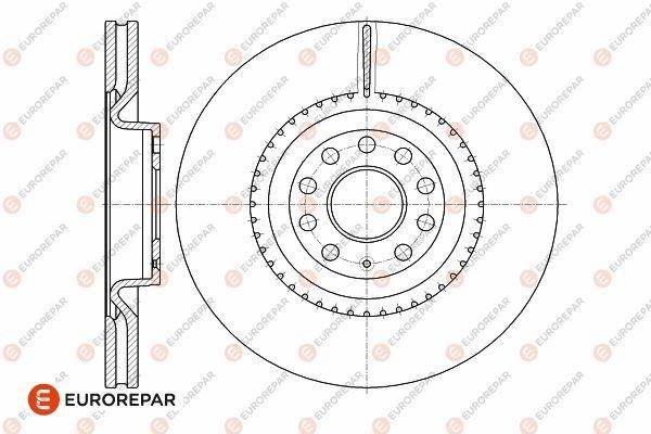 Eurorepar 1642750880 Front brake disc ventilated 1642750880