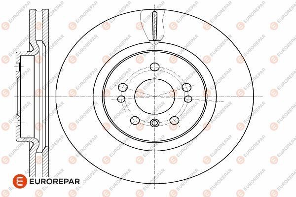 Eurorepar 1642751780 Front brake disc ventilated 1642751780