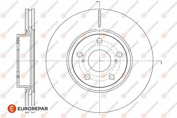 Eurorepar 1642752780 Ventilated brake disk, 1 pc. 1642752780