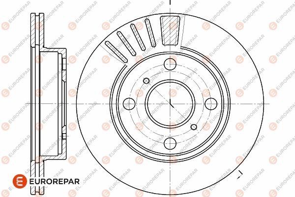 Eurorepar 1642753280 Brake disc, set of 2 pcs. 1642753280