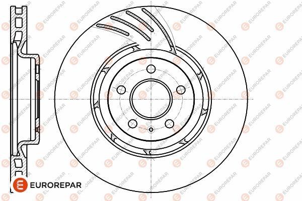 Eurorepar 1642755080 Ventilated brake disk, 1 pc. 1642755080