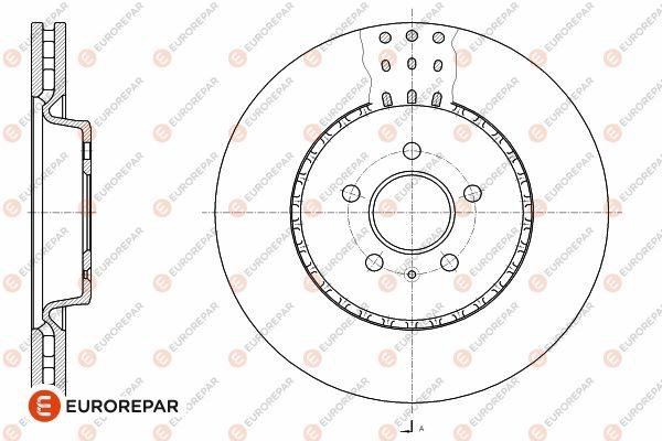 Eurorepar 1642755180 Ventilated brake disk, 1 pc. 1642755180