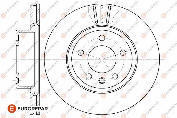 Eurorepar 1642757980 Front brake disc ventilated 1642757980