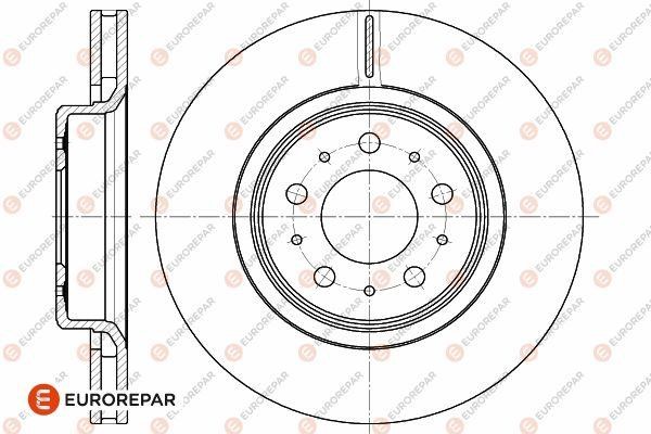 Eurorepar 1642758280 Front brake disc ventilated 1642758280