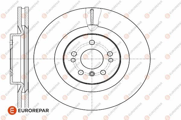 Eurorepar 1642758380 Ventilated brake disk, 1 pc. 1642758380