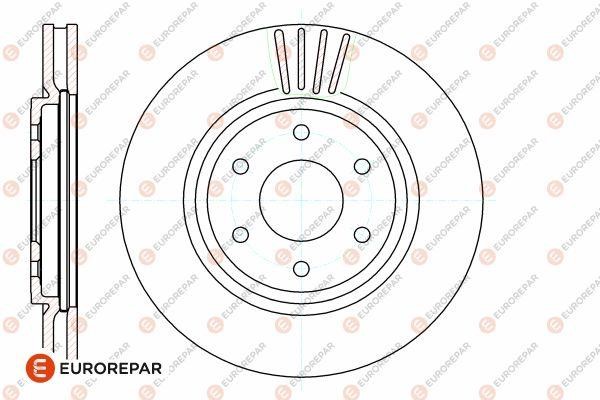 Eurorepar 1642758580 Ventilated brake disk, 1 pc. 1642758580