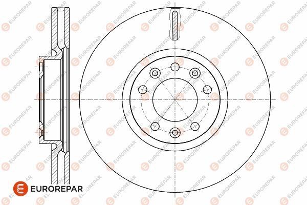 Eurorepar 1642760480 Ventilated brake disk, 1 pc. 1642760480