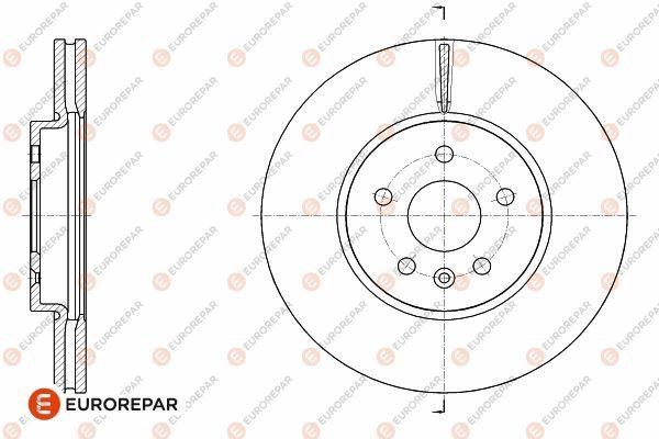 Eurorepar 1642760780 Ventilated brake disk, 1 pc. 1642760780