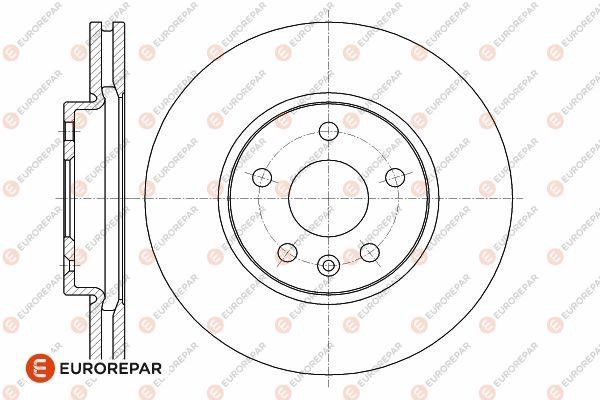 Eurorepar 1642762680 Ventilated brake disk, 1 pc. 1642762680