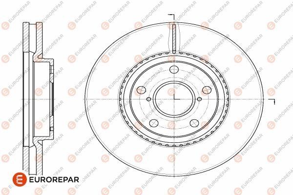 Eurorepar 1642763780 Front brake disc ventilated 1642763780
