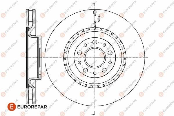 Eurorepar 1642764680 Ventilated brake disk, 1 pc. 1642764680