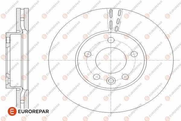 Eurorepar 1642767580 Ventilated brake disk, 1 pc. 1642767580