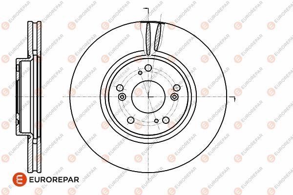 Eurorepar 1642773180 Brake disc, set of 2 pcs. 1642773180
