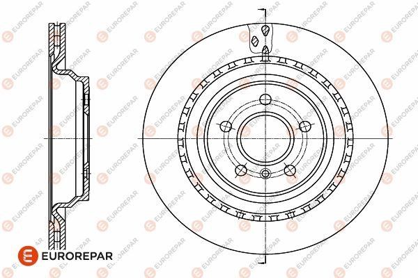 Eurorepar 1642780180 Ventilated brake disk, 1 pc. 1642780180