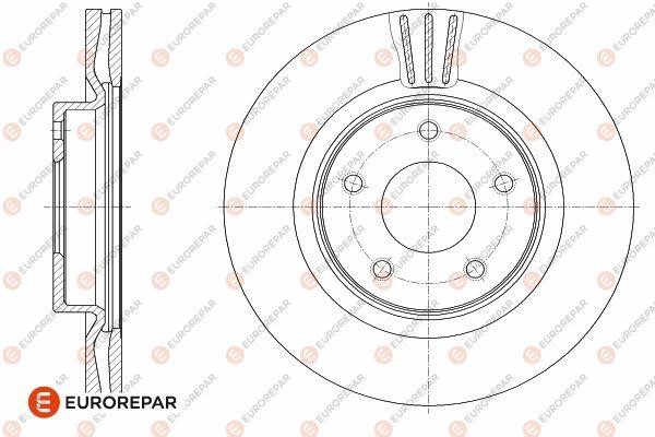 Eurorepar 1642780680 Ventilated brake disk, 1 pc. 1642780680