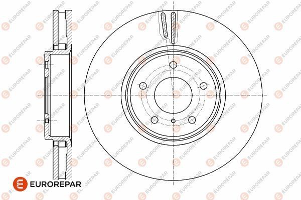 Eurorepar 1642780880 Ventilated brake disk, 1 pc. 1642780880