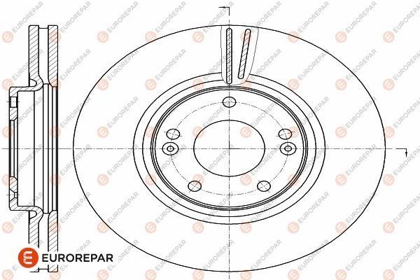 Eurorepar 1642781280 Ventilated brake disk, 1 pc. 1642781280
