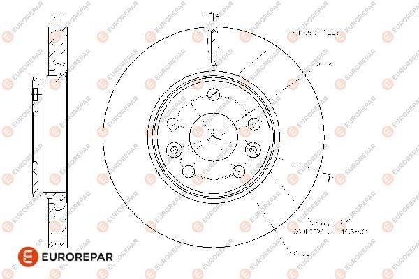 Eurorepar 1667851080 Brake disc, set of 2 pcs. 1667851080