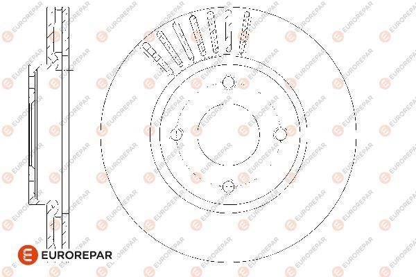 Eurorepar 1667852980 Brake disc, set of 2 pcs. 1667852980