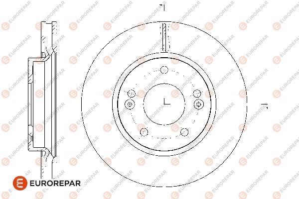 Eurorepar 1667853580 Brake disc, set of 2 pcs. 1667853580