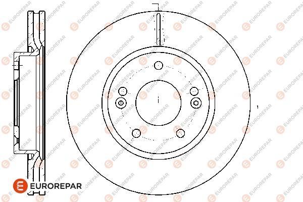 Eurorepar 1667853680 Brake disc, set of 2 pcs. 1667853680