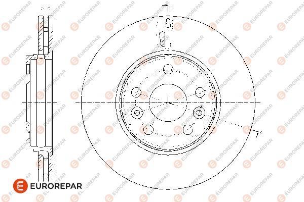 Eurorepar 1667861780 Brake disc, set of 2 pcs. 1667861780