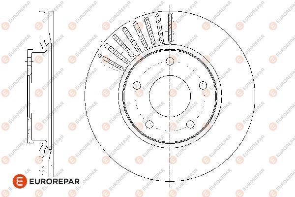 Eurorepar 1667861880 Brake disc, set of 2 pcs. 1667861880