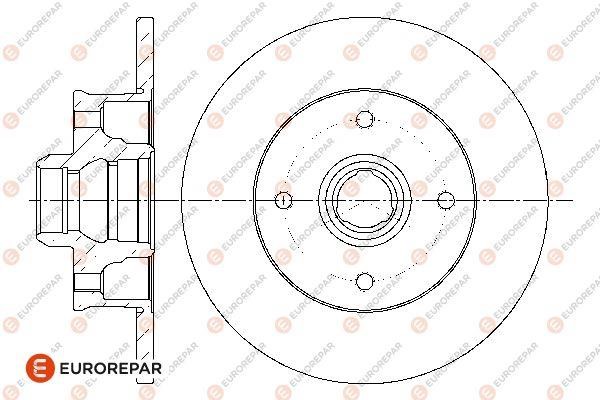 Eurorepar 1667857880 Non-ventilated brake disk, 1 pc. 1667857880