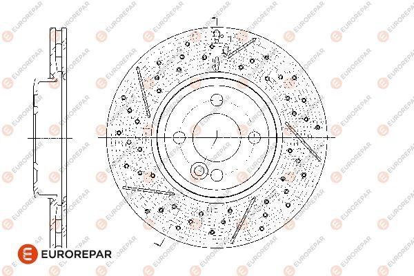 Eurorepar 1667863380 Brake disc, set of 2 pcs. 1667863380