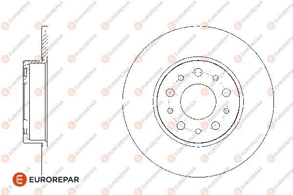Eurorepar 1667866480 Brake disc, set of 2 pcs. 1667866480