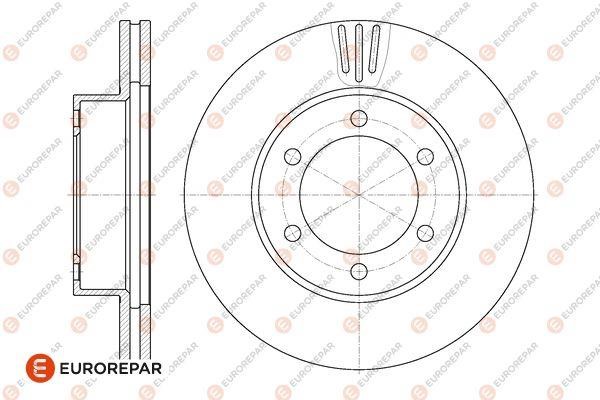 Eurorepar 1667867380 Ventilated disc brake, 1 pcs. 1667867380