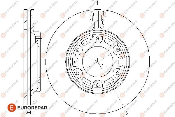 Eurorepar 1667867480 Ventilated brake disk, 1 pc. 1667867480