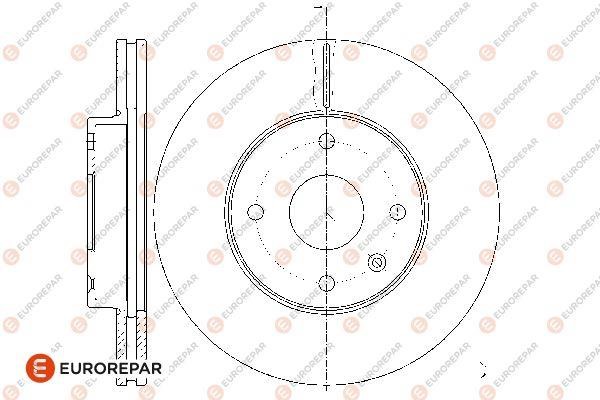 Eurorepar 1667868380 Brake disc, set of 2 pcs. 1667868380
