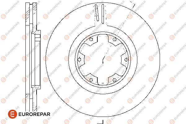 Eurorepar 1667869680 Ventilated brake disk, 1 pc. 1667869680