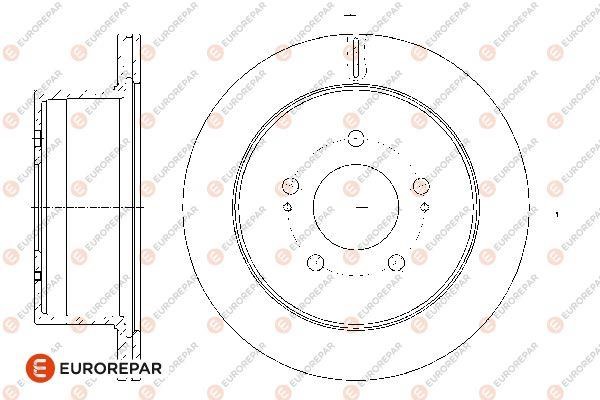 Eurorepar 1667872080 Ventilated brake disk, 1 pc. 1667872080