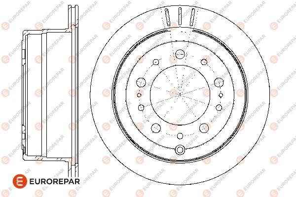 Eurorepar 1667872480 Ventilated brake disk, 1 pc. 1667872480